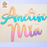 Two Tone Wooden Name Plaque