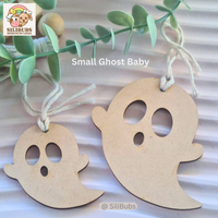 Small Ghost Baby Bag Tags - Craft Packs