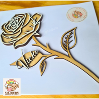 Personalised Wooden Rose