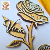 Personalised Wooden Rose