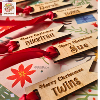 Christmas Wooden Gift Tags 4pk