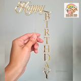 Floating Side Cake Topper (2 words)