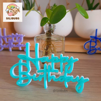 "Happy Birthday" Cake Topper 'Single Layered'