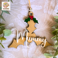 Mistletoe Christmas Ornament Wooden