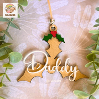 Mistletoe Christmas Ornament Wooden