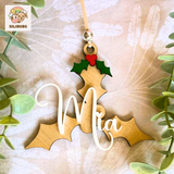 Mistletoe Christmas Ornament Wooden